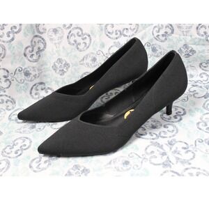 French Connection Black Pumps‎ Kitten Heel Pointed Toe Career Shoes Size 11